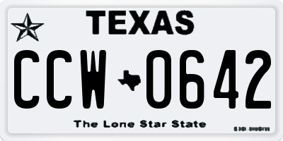 TX license plate CCW0642