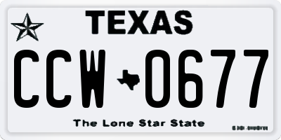 TX license plate CCW0677