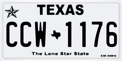 TX license plate CCW1176