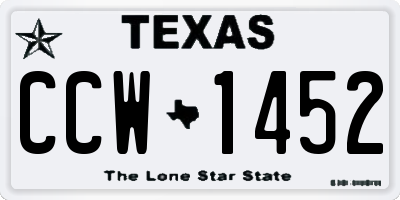 TX license plate CCW1452