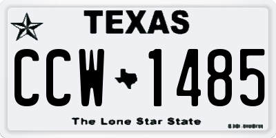 TX license plate CCW1485