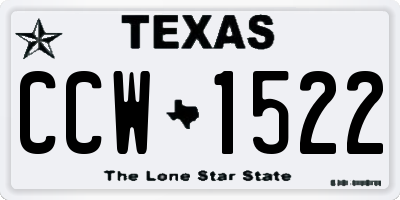 TX license plate CCW1522