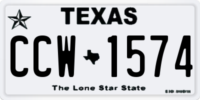 TX license plate CCW1574
