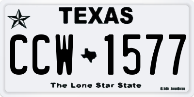TX license plate CCW1577