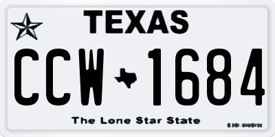 TX license plate CCW1684