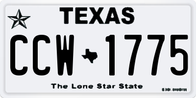 TX license plate CCW1775