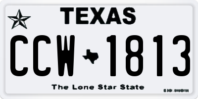 TX license plate CCW1813