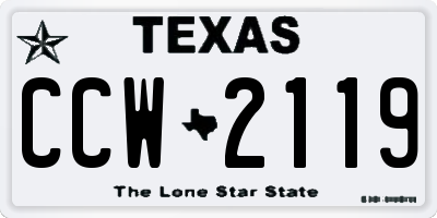 TX license plate CCW2119
