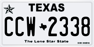 TX license plate CCW2338