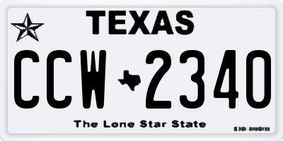 TX license plate CCW2340
