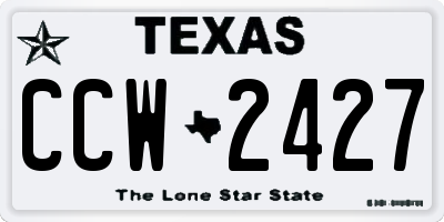 TX license plate CCW2427
