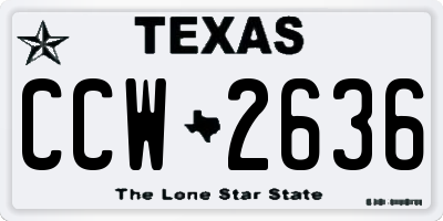 TX license plate CCW2636