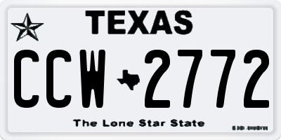 TX license plate CCW2772