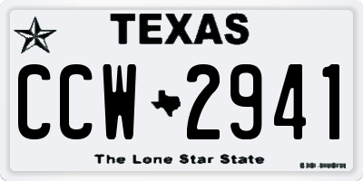TX license plate CCW2941