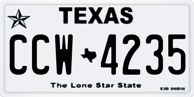 TX license plate CCW4235