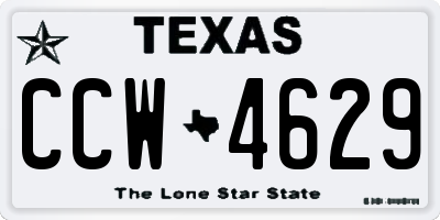 TX license plate CCW4629