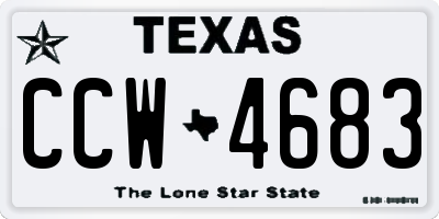 TX license plate CCW4683
