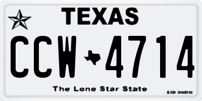 TX license plate CCW4714