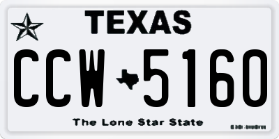 TX license plate CCW5160