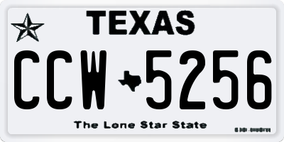 TX license plate CCW5256