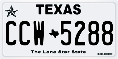 TX license plate CCW5288