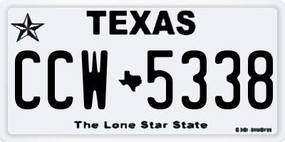 TX license plate CCW5338