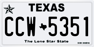TX license plate CCW5351
