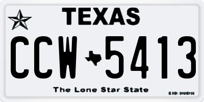 TX license plate CCW5413