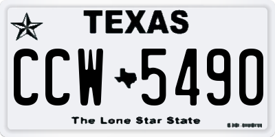 TX license plate CCW5490