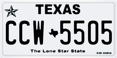 TX license plate CCW5505