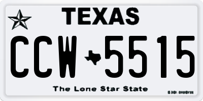 TX license plate CCW5515