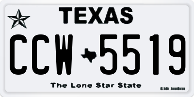 TX license plate CCW5519