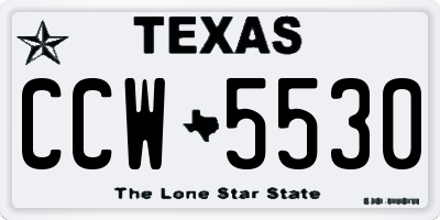 TX license plate CCW5530