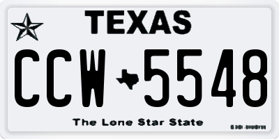 TX license plate CCW5548
