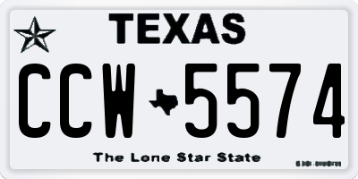 TX license plate CCW5574