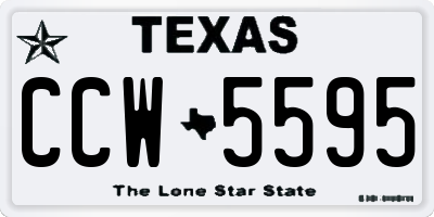 TX license plate CCW5595