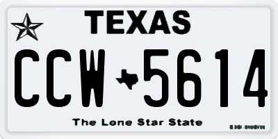 TX license plate CCW5614