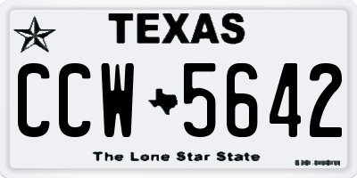 TX license plate CCW5642