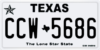 TX license plate CCW5686