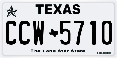 TX license plate CCW5710