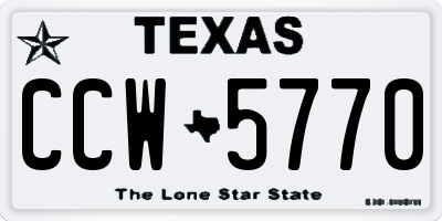 TX license plate CCW5770