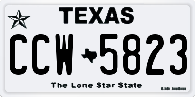 TX license plate CCW5823