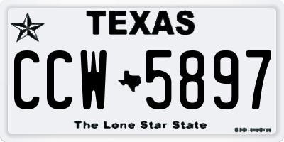 TX license plate CCW5897