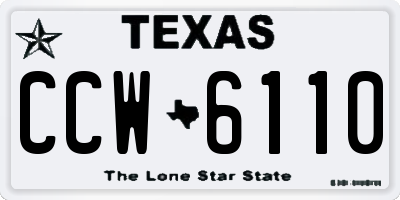 TX license plate CCW6110