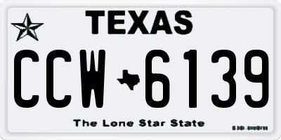 TX license plate CCW6139