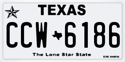 TX license plate CCW6186