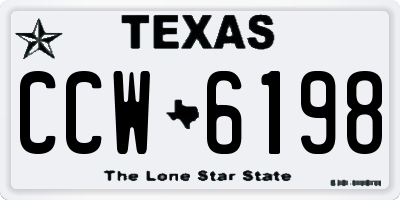 TX license plate CCW6198
