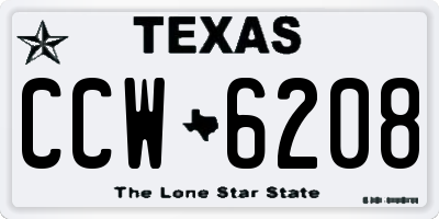 TX license plate CCW6208