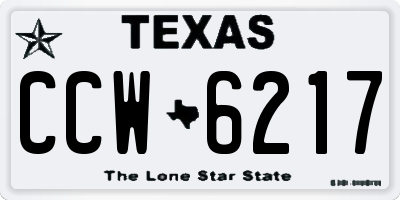 TX license plate CCW6217