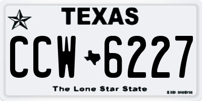 TX license plate CCW6227